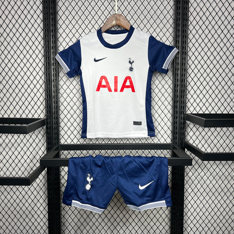 Kit Infantil Tottenham Home 24/25 Camisa + Shorts Nike Unissex - Branca e Azul