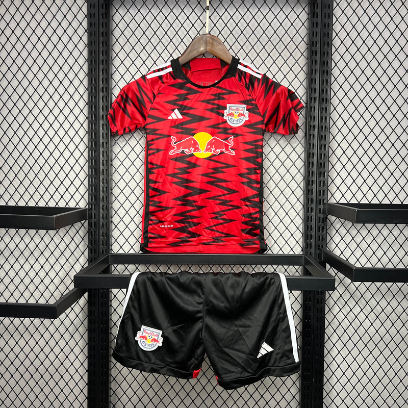 Kit Infantil New York Red Bull Home 24/25  Unissex Adidas - Vermelho