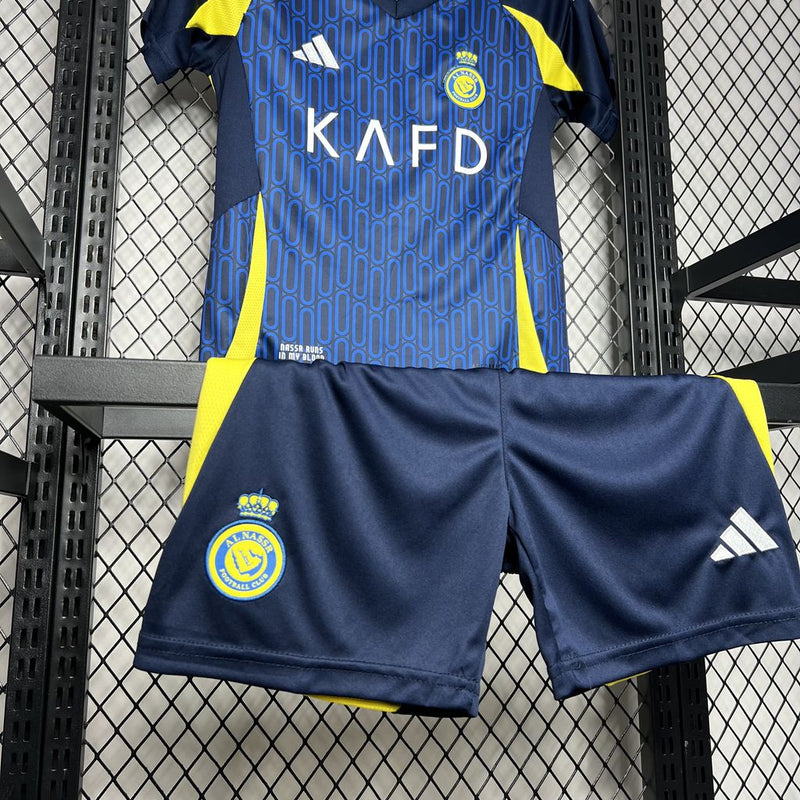 Kit Infantil Al Nassr Away 24/25 Adidas Unissex - Azul