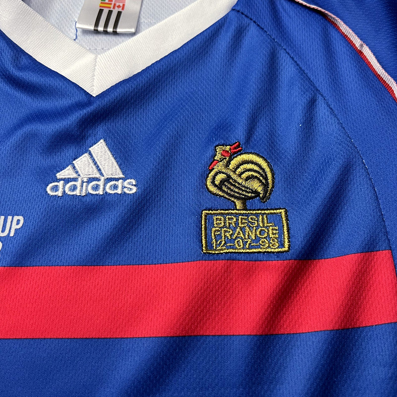 Kit Infantil França Home Retro 1998 Adidas Unissex - Azul