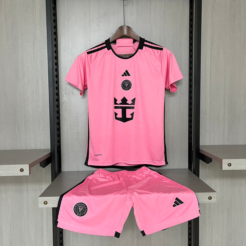 Kit Infantil Inter Miami Home 24/25  Unissex Adidas - Rosa