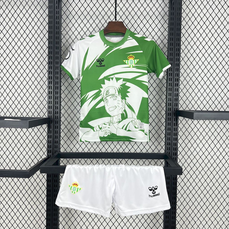 Kit Infantil Real Betis Edição Especial Naruto 25/26 Unissex Hummel - Verde e Branca
