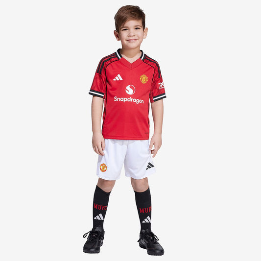Kit infantil Manchester United Home 25/26 . Adidas - Vermelho