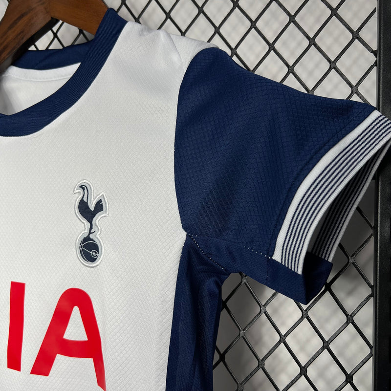 Kit Infantil Tottenham Home 24/25 Camisa + Shorts Nike Unissex - Branca e Azul