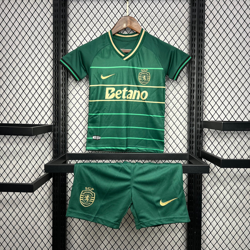 Kit Infantil Sporting Away 24/25 Unissex Nike - Verde