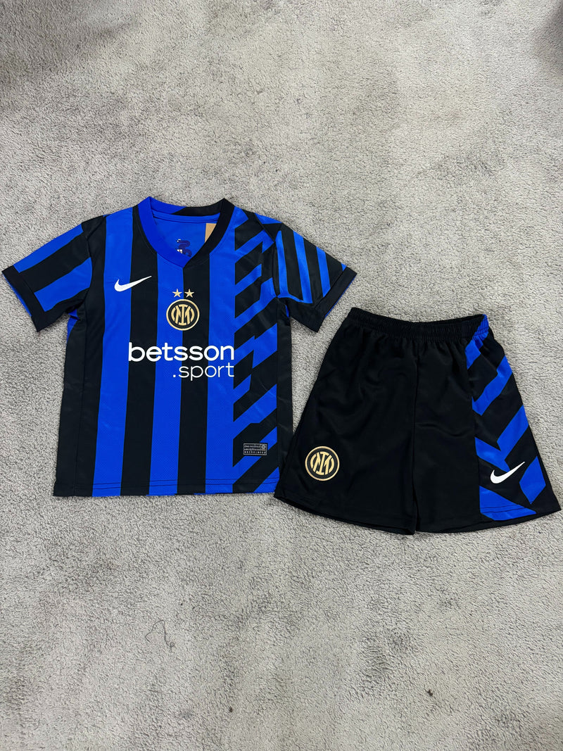 Kit Infantil Inter de Milão Home 24/25 Nike Unissex - Azul e Preto