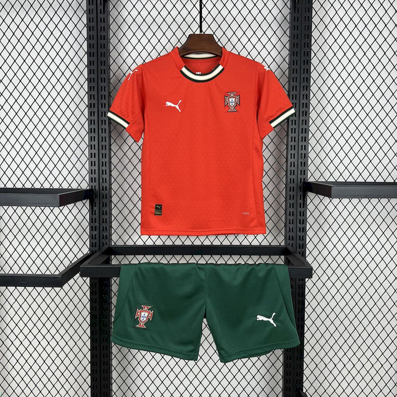 Kit Infantil Portugal Home 25/26 Puma Unissex - Vermelha