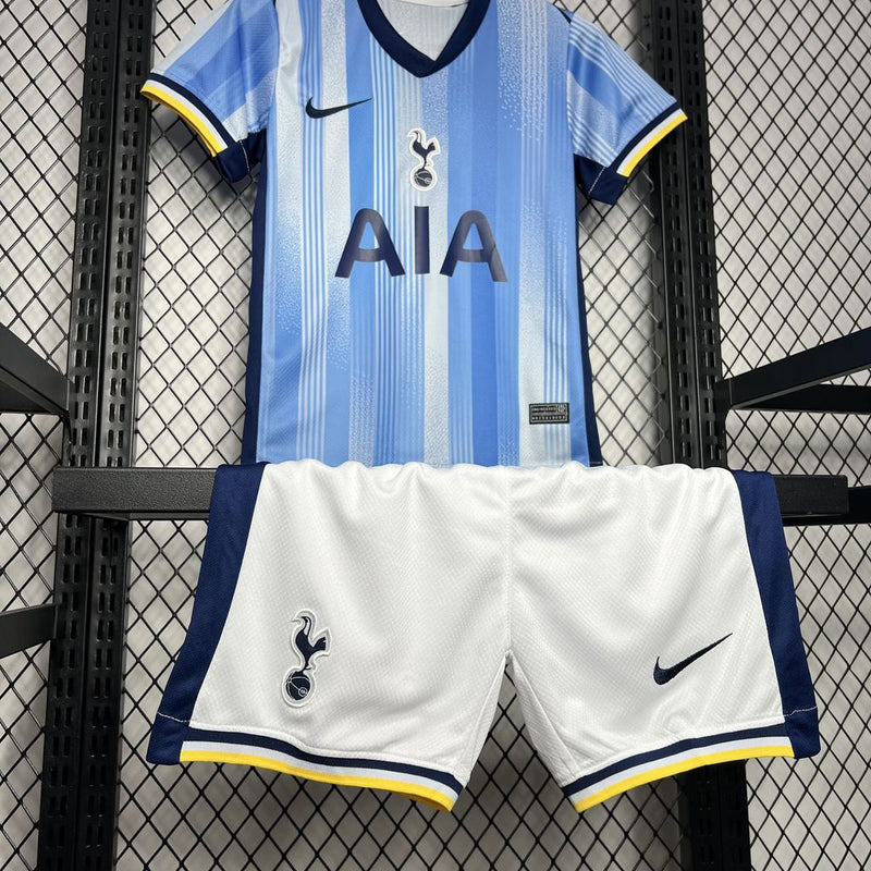 Kit Infantil Tottenham Away 24/25 Camisa + Shorts Nike Unissex - Azul Claro