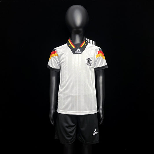 Kit Infantil Alemanha Home Retro 1992 Adidas -Branco