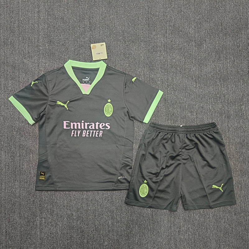 Kit Infantil Milan Third 24/25 Puma Unissex Masculina - Cinza