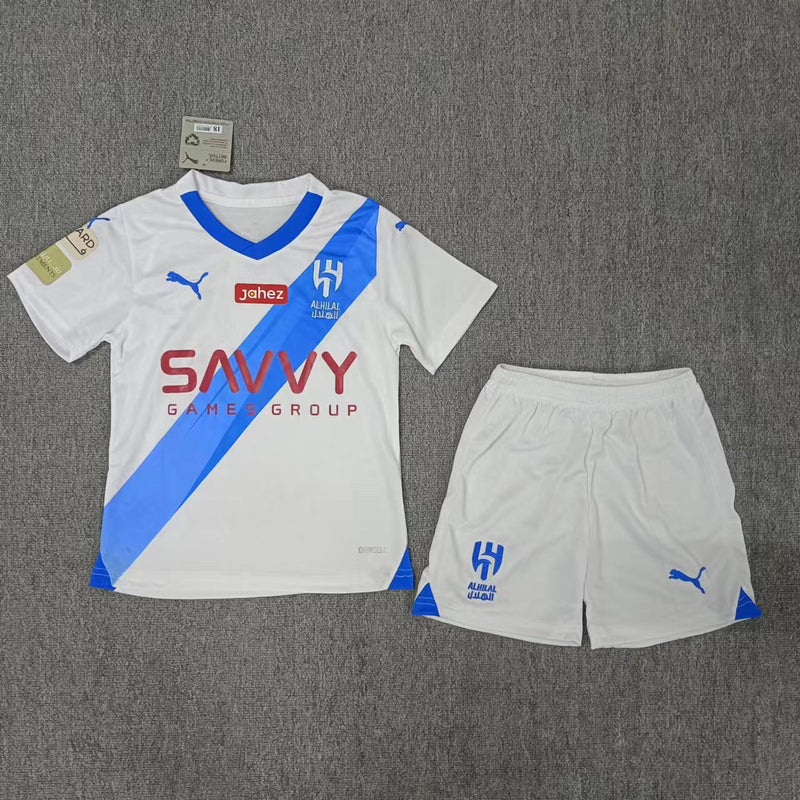 Kit Infantil Al Hilal Away 23/24 Unissex Puma - Branco