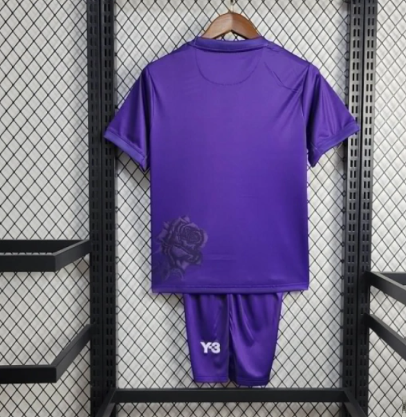 Kit Infantil Real Madrid Fourth 24/25 Y-3 Masculina - Roxo