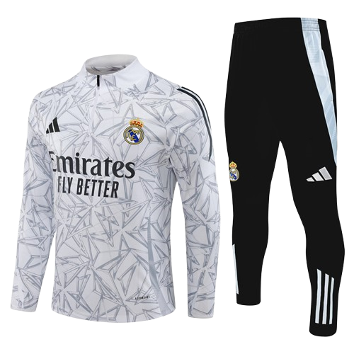 Kit Treino Agasalho + Calça Real Madrid  - Branco