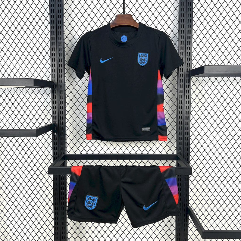 Kit Infantil Inglaterra Away 25/26  Nike Unissex - Preto