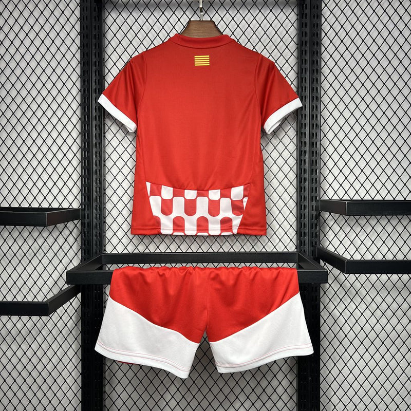 Kit Infantil Girona Home 24/25 Puma Unissex - Vermelho e Branco