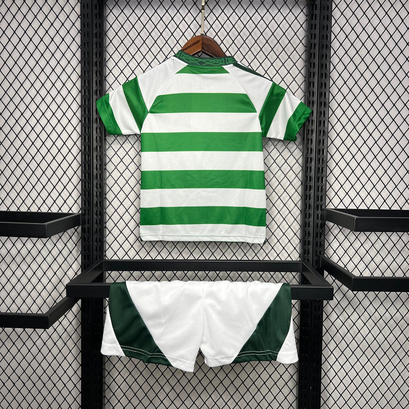 Kit Infantil Celtic Home 24/25 Adidas Unissex - Verde e Branca