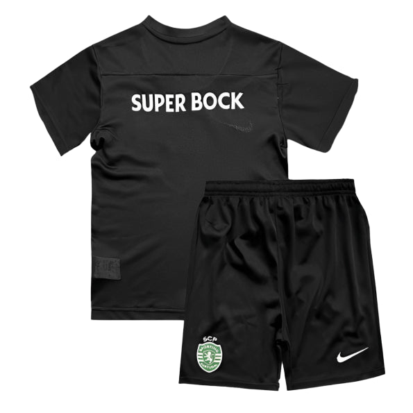 Kit Infantil Sporting Third 24/25 Unissex Nike - Preta