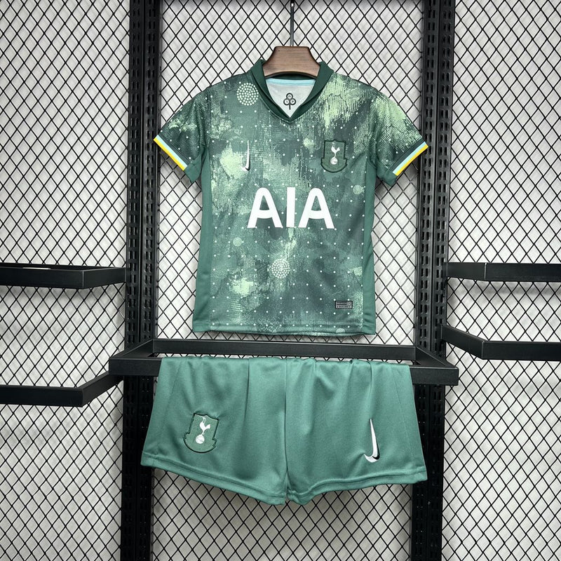 Kit Infantil Tottenham Third 24/25 Camisa + Shorts Nike Unissex - Verde