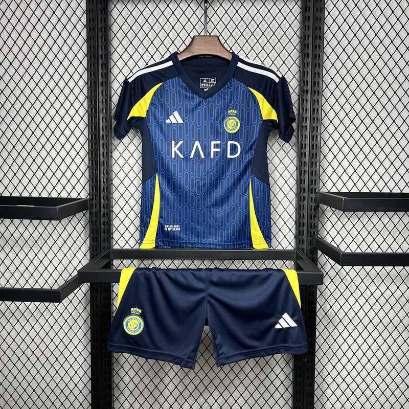 Kit Infantil Al Nassr Away 24/25 Adidas Unissex - Azul