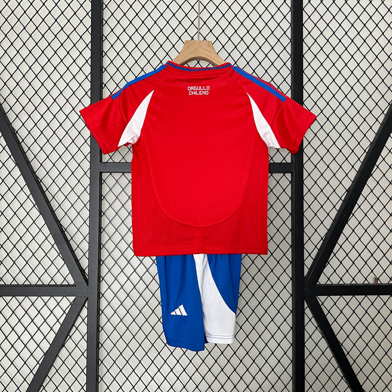 Kit Infantil Chile Home 24/25 Adidas Masculina - Vermelho