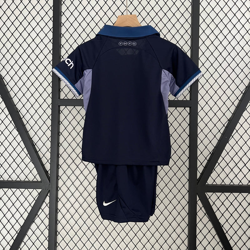 Kit Infantil Tottenham Away 23/24 Camisa + Shorts Adidas Unissex - Azul Escuro