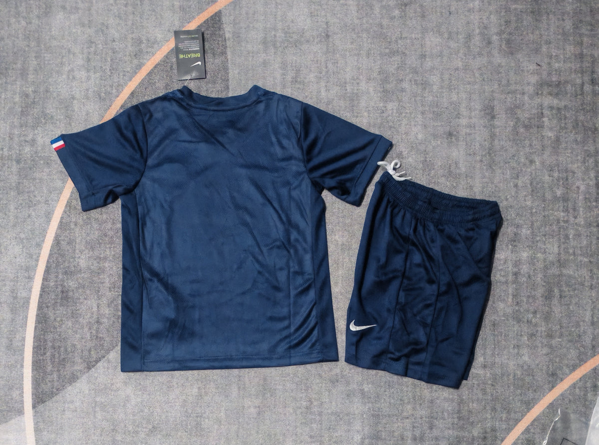 Kit Infantil PSG Home 25/26 Unissex Nike  - Azul e Vermelho