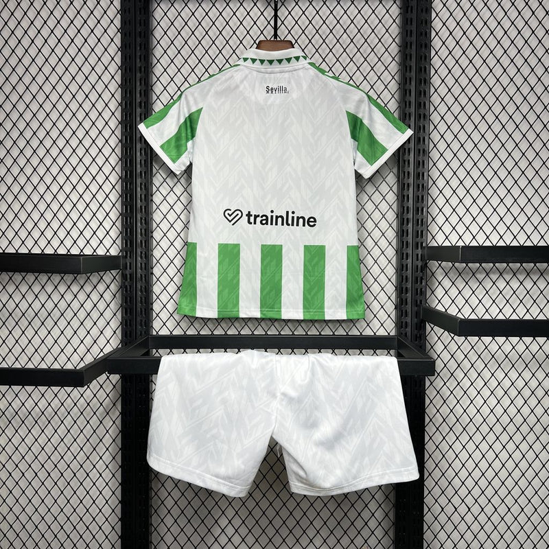 Kit Infantil Real Betis Home 24/25 Unissex Hummel - Verde e Branca