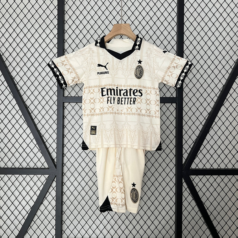 Kit Infantil Milan Fourth 24/25 Puma Masculina - Bege