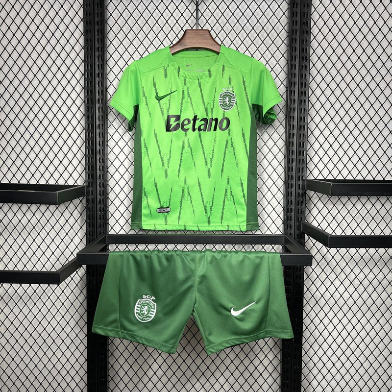 Kit Infantil Sporting Fourth 24/25 Unissex Nike - Verde Claro