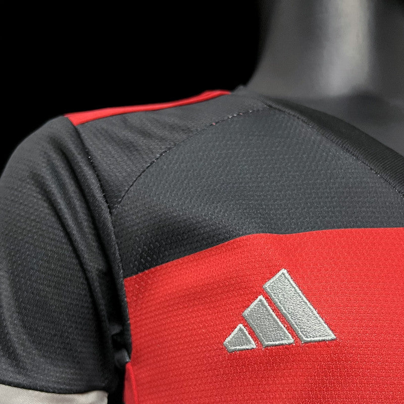 Kit Infantil Flamengo Home 24/25 Adidas Unissex - Vermelho e Preto