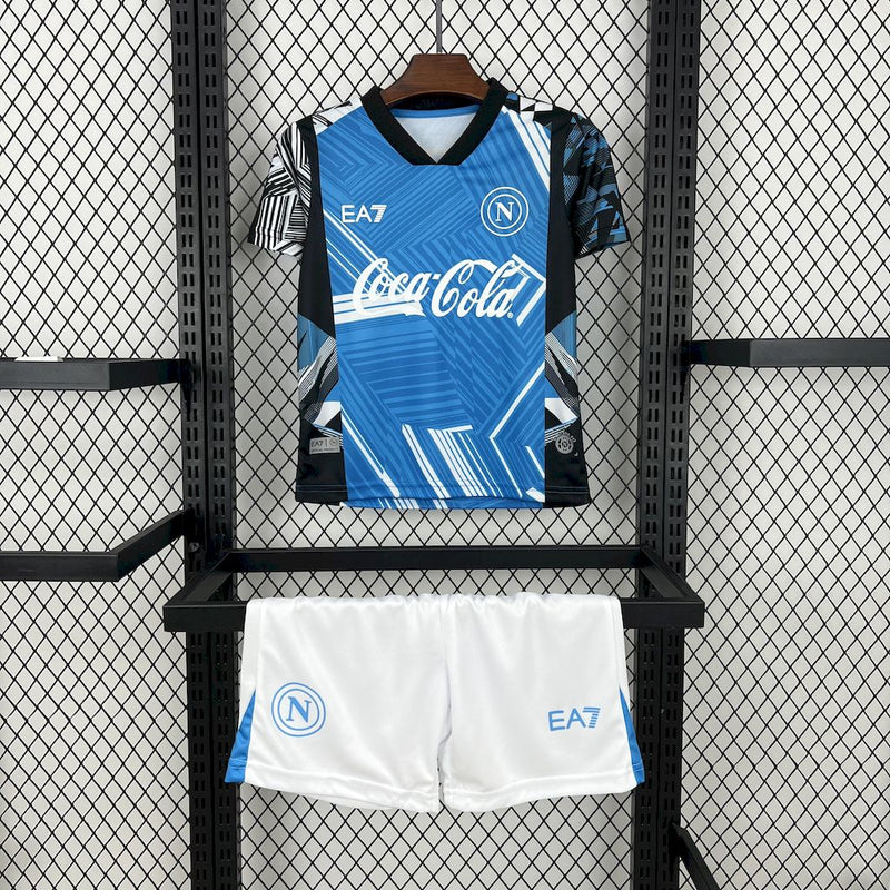 Kit Infantil Napoli Edição Especial 24/25 Unissex EA7 - Azul