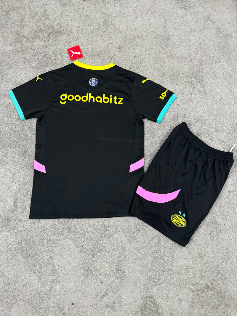 Kit Infantil PSV Third 24/25 Puma Unissex -  Preto