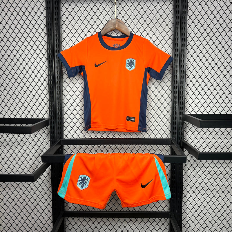 Kit Infantil Holanda Home 24/25 Nike Unissex - Laranja