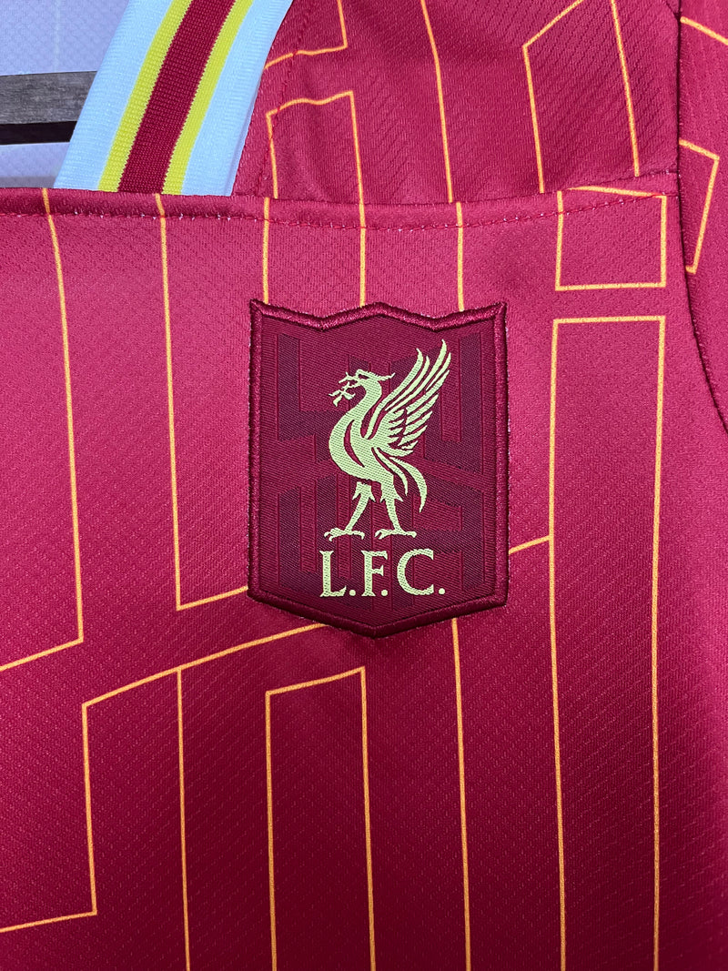 Kit Infantil Liverpool Home 24/25 Camisa + Shorts Nike Unissex - Vermelho