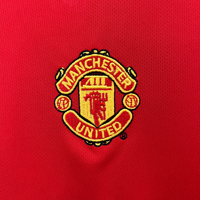 Kit infantil Manchester United Retrô Home 2005 Unissex Nike - Vermelho