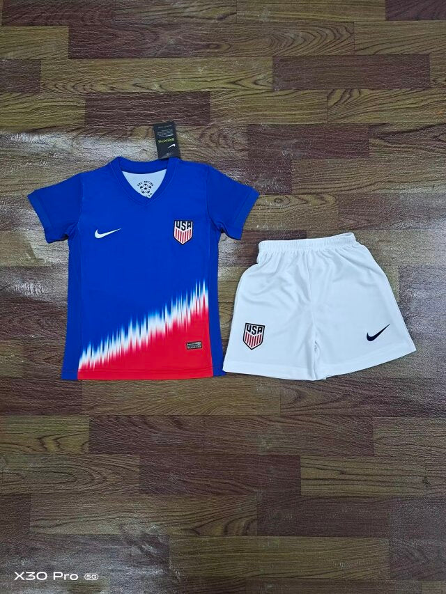 Kit Infantil EUA Away 24/25 Nike Masculina - Azul