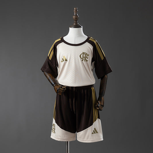 Kit Infantil Flamengo Treino 26/27 Adidas  - Bege