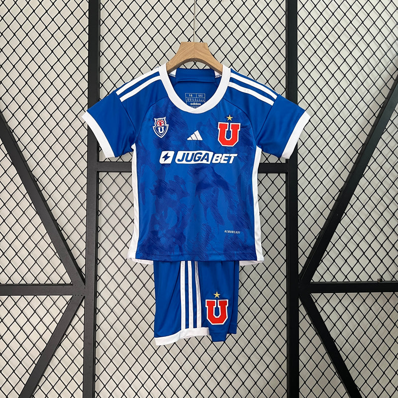 Kit Infantil Universidad de Chile Home 24/25 Unissex Adidas -  Azul