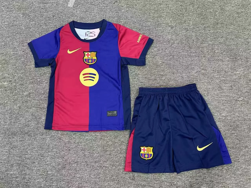 Kit Infantil Barcelona Home 24/25 Camisa + Shorts Nike Unissex - Grená