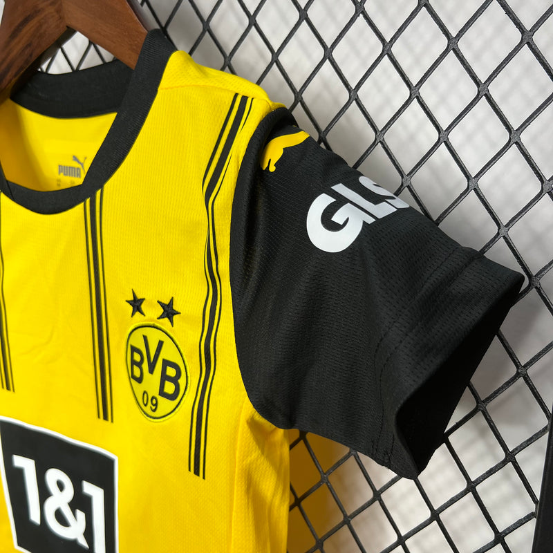 Kit Infantil Borussia Dortmund Home 24/25 Puma Unissex - Amarela