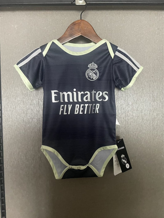 Body Bebê Infantil Real Madrid Away 25/26  - Azul Escuro