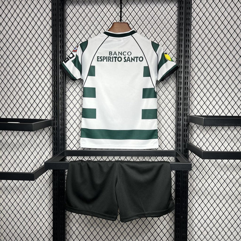 Kit Infantil Sporting Home Retrô 2003 Unissex Reebok - Verde e Branco