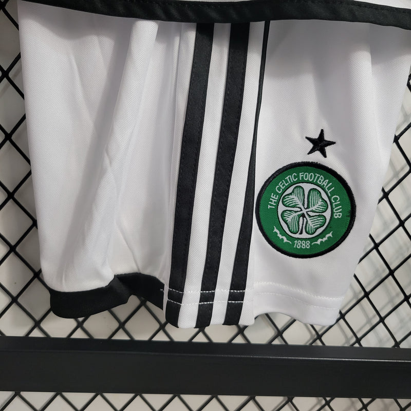 Kit Infantil Celtic Home 23/24  Adidas Unissex - Verde e Branca