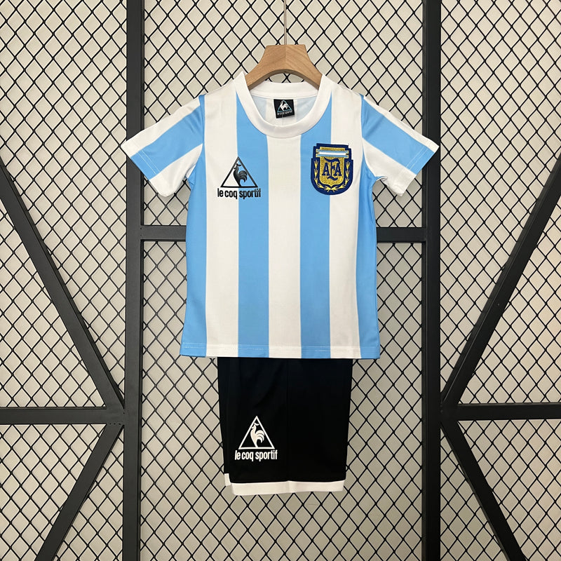 Kit Infantil Argentina Retro 1994 Adidas Masculina - Branco e Azul