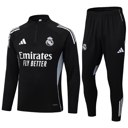Kit Treino Agasalho + Calça Real Madrid  - Preto