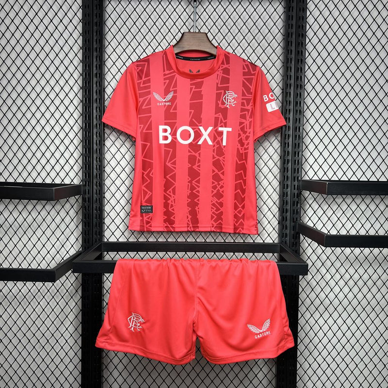 Kit Infantil Rangers Goleiro 24/25 Unissex Castore - Vermelho