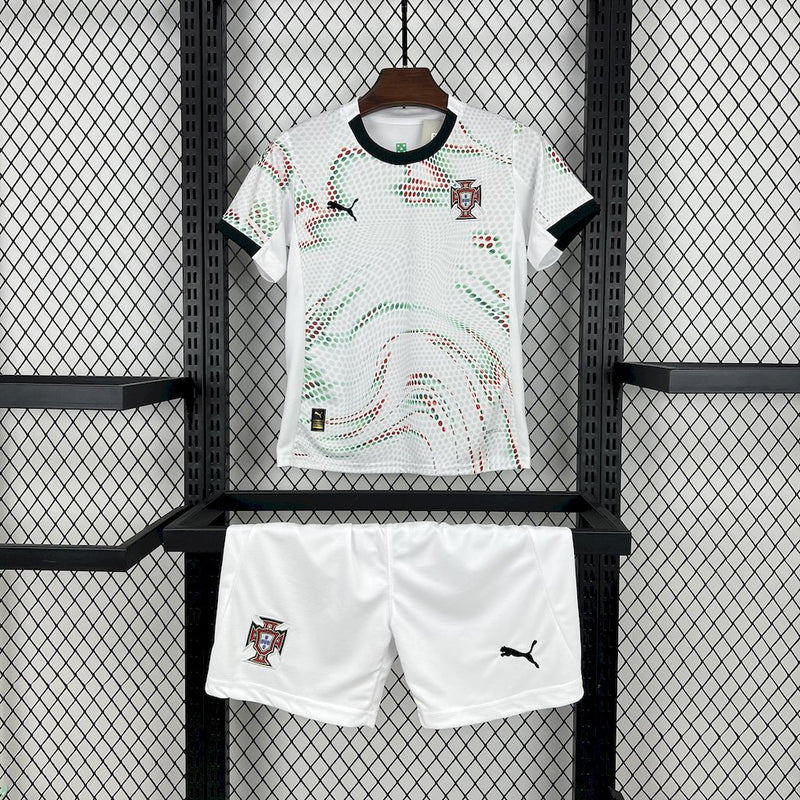 Kit Infantil Portugal Away 25/26 Puma Unissex - Branca