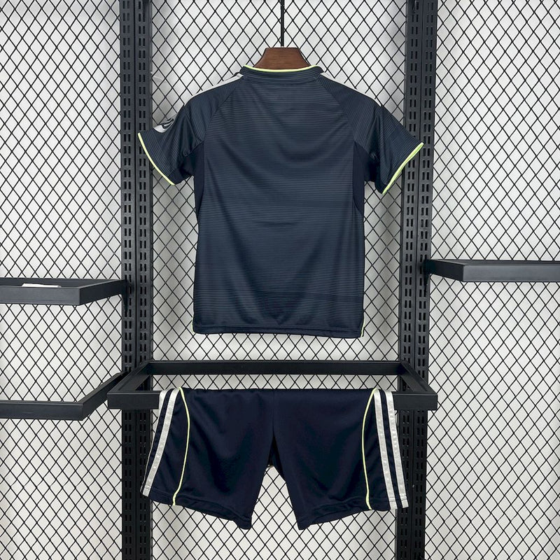 Kit Infantil Real Madrid Away 25/26 Adidas Masculina - Preto