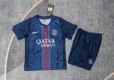 Kit Infantil PSG Home 25/26 Unissex Nike  - Azul e Vermelho