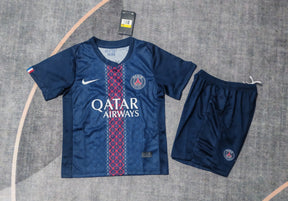 Kit Infantil PSG Home 25/26 Unissex Nike  - Azul e Vermelho